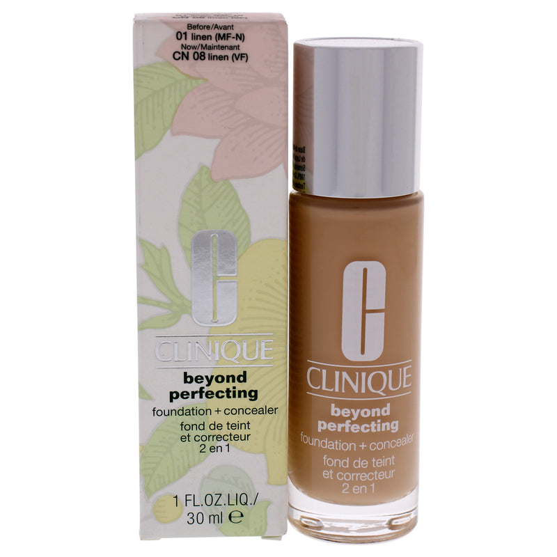 Clinique Beyond Perfecting Foundation Plus Concealer - 08 Linen by Clinique for Women - 1 oz Makeup