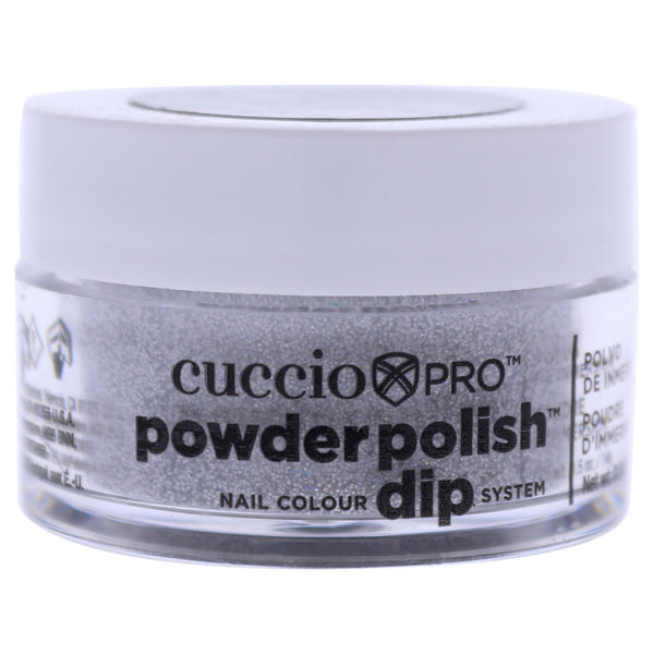 Cuccio Colour Pro Powder Polish Nail Colour Dip System - Silver with Rainbow Mica by Cuccio Colour for Women - 0.5 oz Nail Powder
