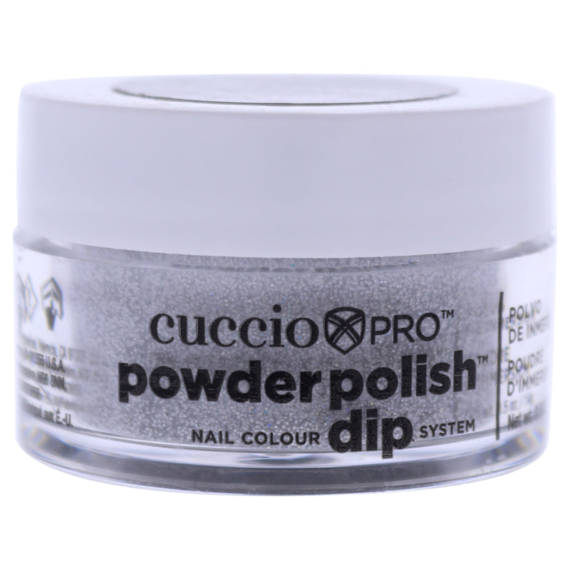 Cuccio Colour Pro Powder Polish Nail Colour Dip System - Silver with Rainbow Mica by Cuccio Colour for Women - 0.5 oz Nail Powder