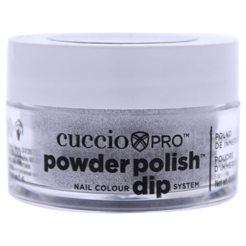 Cuccio Colour Pro Powder Polish Nail Colour Dip System - Silver with Silver Glitter by Cuccio Colour for Women - 0.5 oz Nail Powder