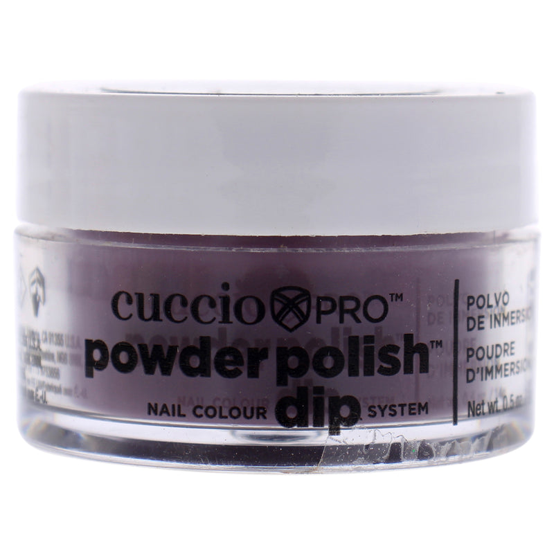 Cuccio Colour Pro Powder Polish Nail Colour Dip System - Plum with Black Undertones by Cuccio Colour for Women - 0.5 oz Nail Powder