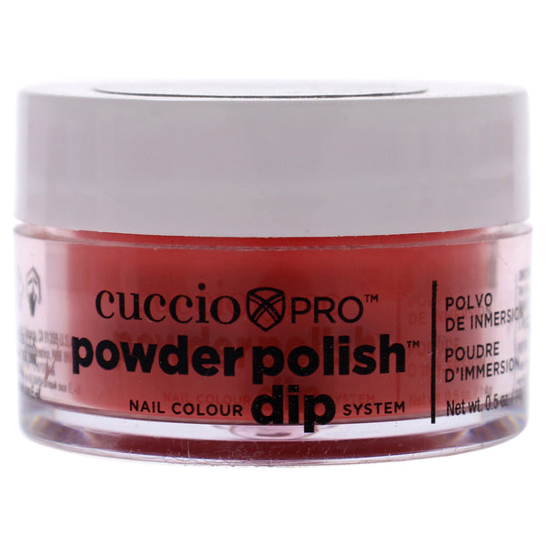 Cuccio Colour Pro Powder Polish Nail Colour Dip System - Red with Orange Undertones by Cuccio Colour for Women - 0.5 oz Nail Powder