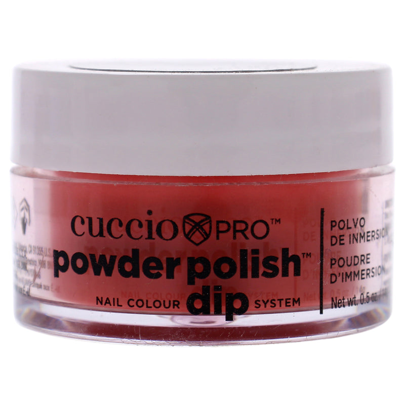 Cuccio Colour Pro Powder Polish Nail Colour Dip System - Red with Orange Undertones by Cuccio Colour for Women - 0.5 oz Nail Powder
