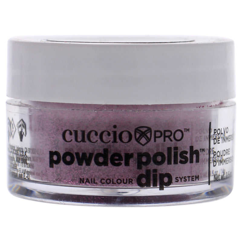 Cuccio Colour Pro Powder Polish Nail Colour Dip System - Barbie Pink Glitter by Cuccio Colour for Women - 0.5 oz Nail Powder