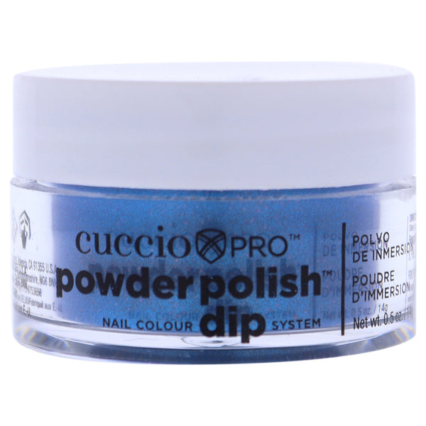 Cuccio Colour Pro Powder Polish Nail Colour Dip System - Blue With Pink Glitter by Cuccio Colour for Women - 0.5 oz Nail Powder