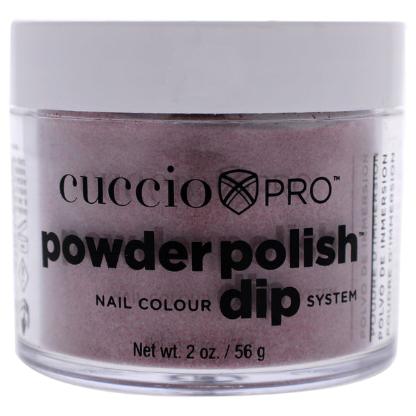 Cuccio Colour Pro Powder Polish Nail Colour Dip System - Dark Red Glitter by Cuccio Colour for Women - 1.6 oz Nail Powder