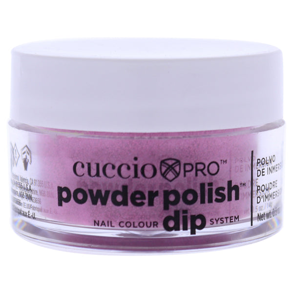 Cuccio Colour Pro Powder Polish Nail Colour Dip System - Deep Pink With Pink Glitter by Cuccio Colour for Women - 0.5 oz Nail Powder
