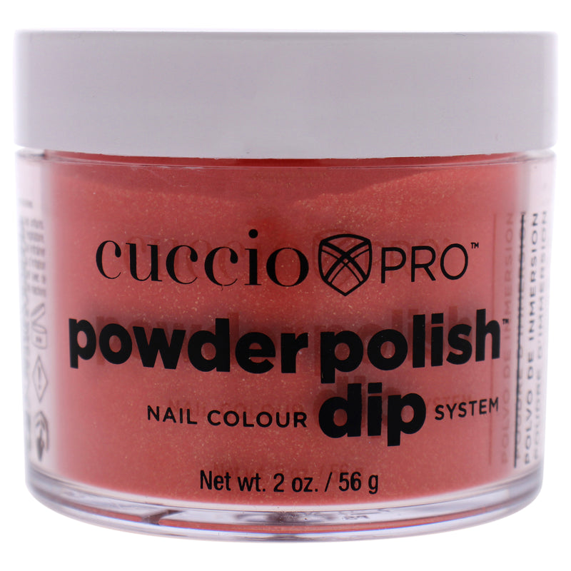 Cuccio Colour Pro Powder Polish Nail Colour Dip System - Orange With Gold Mica by Cuccio Colour for Women - 1.6 oz Nail Powder