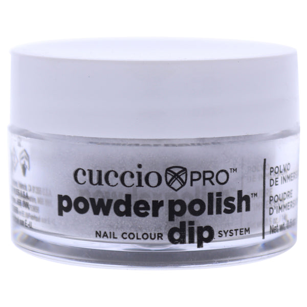 Cuccio Colour Pro Powder Polish Nail Colour Dip System - Platinum Silver Glitter by Cuccio Colour for Women - 0.5 oz Nail Powder