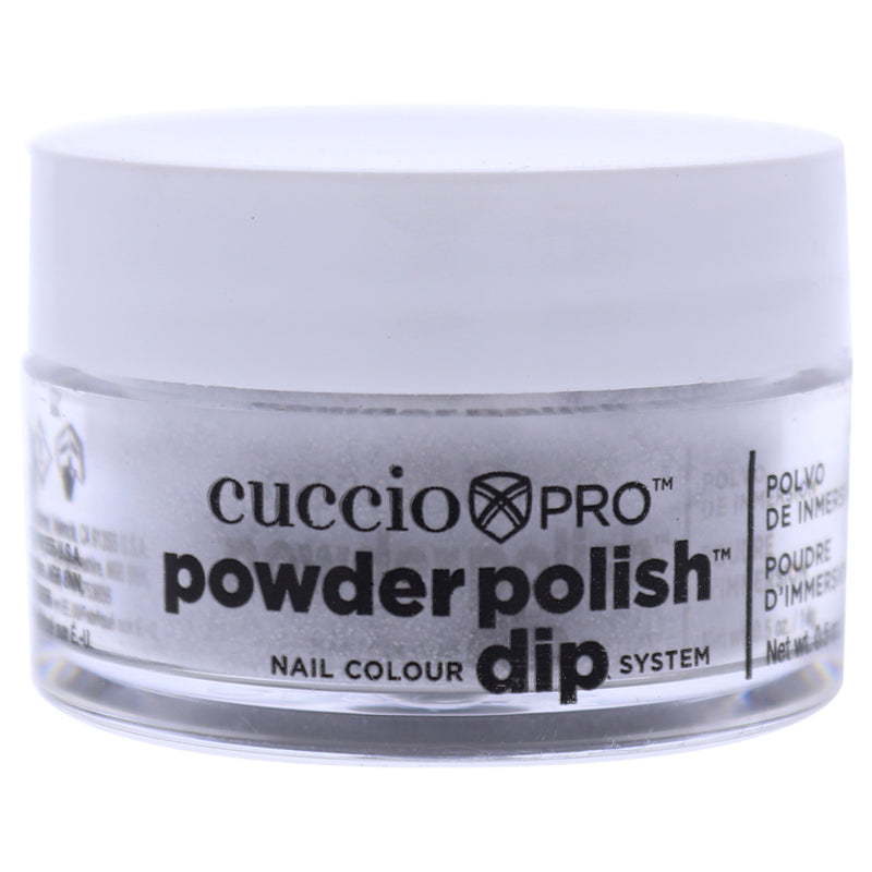 Cuccio Colour Pro Powder Polish Nail Colour Dip System - Platinum Silver Glitter by Cuccio Colour for Women - 0.5 oz Nail Powder