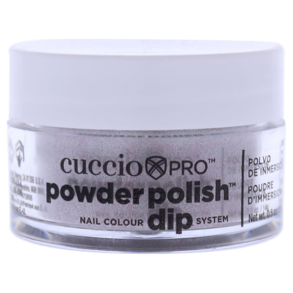 Cuccio Colour Pro Powder Polish Nail Colour Dip System - Silver With Baby Pink Glitter by Cuccio Colour for Women - 0.5 oz Nail Powder