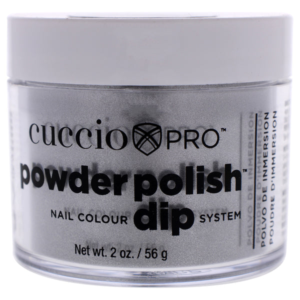 Cuccio Colour Pro Powder Polish Nail Colour Dip System - Silver with Silver Mica by Cuccio Colour for Women - 1.6 oz Nail Powder