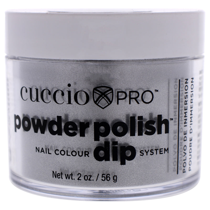 Cuccio Colour Pro Powder Polish Nail Colour Dip System - Silver with Silver Mica by Cuccio Colour for Women - 1.6 oz Nail Powder