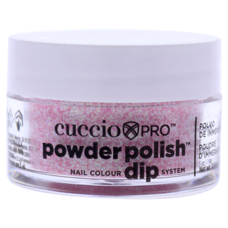 Cuccio Colour Pro Powder Polish Nail Colour Dip System - Soft Pink Glitter by Cuccio Colour for Women - 0.5 oz Nail Powder