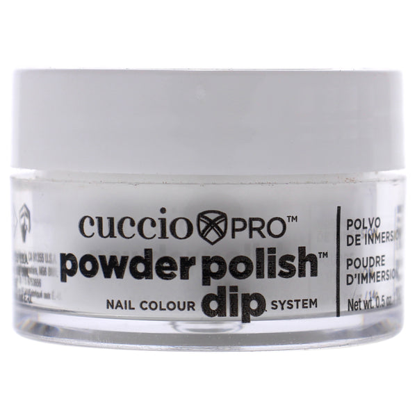 Cuccio Colour Pro Powder Polish Nail Colour Dip System - White With Silver Mica by Cuccio Colour for Women - 0.5 oz Nail Powder