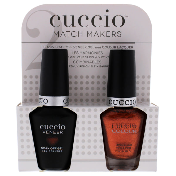 Cuccio Colour Match Makers Set - Rio Carnival by Cuccio Colour for Women - 2 Pc 0.44oz Veneer Soak Of Gel Nail Polish, 0.43oz Colour Nail Polish