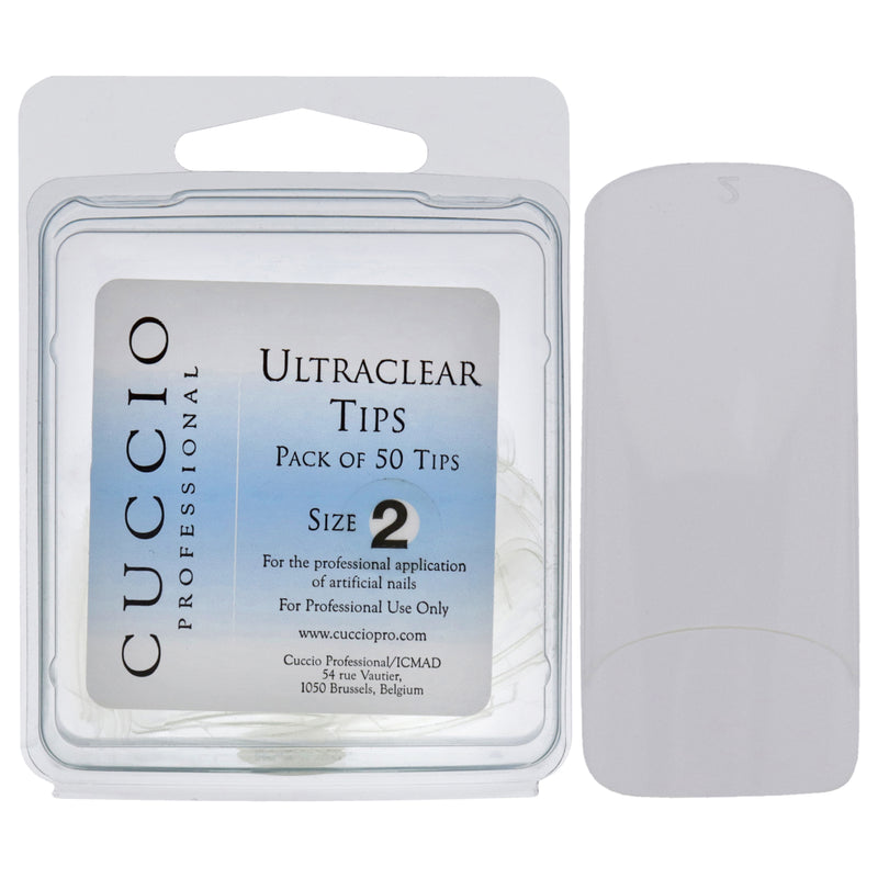 Cuccio Pro Ultraclear Tips - 2 by Cuccio Pro for Women - 50 Pc Acrylic Nails