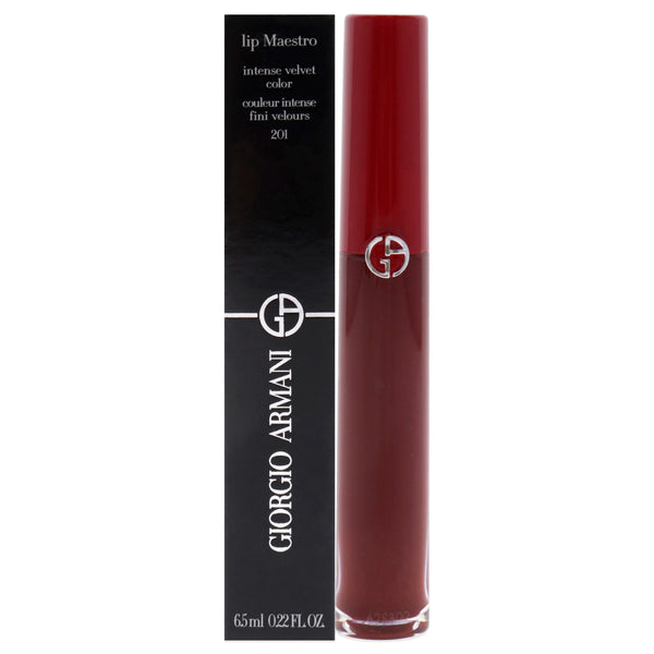 Giorgio Armani Lip Maestro Intense Velvet Color - 201 Dark Velvet by Giorgio Armani for Women - 0.22 oz Lipstick