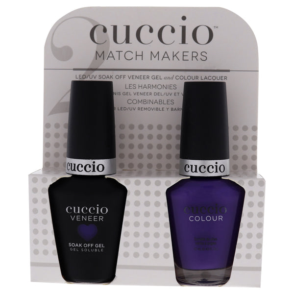 Cuccio Colour Match Makers Set - Water You Doing by Cuccio Colour for Women - 2 Pc 0.44oz Veneer Soak Of Gel Nail Polish, 0.43oz Colour Nail Polish