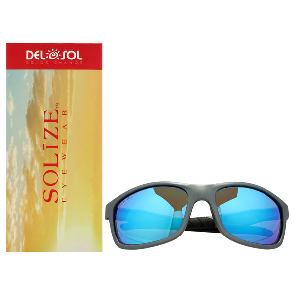DelSol Solize Somewhere in the Sun - Charcol-Blue by DelSol for Unisex - 1 Pc Sunglasses