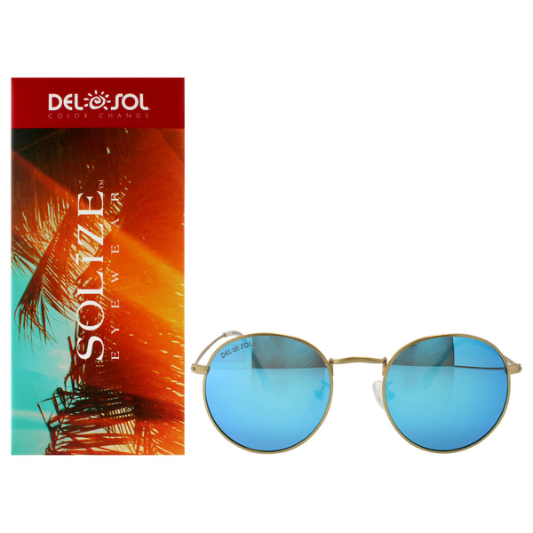 DelSol Solize Vitamin Sea - Gold-Blue by DelSol for Unisex - 1 Pc Sunglasses