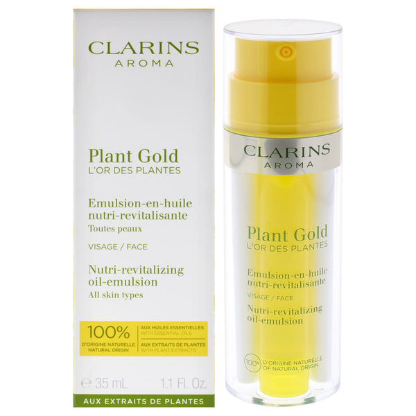 Clarins Plant Gold Nutri-Revitalizing Oil-Emulsion by Clarins for Unisex - 1.1 oz Emulsion