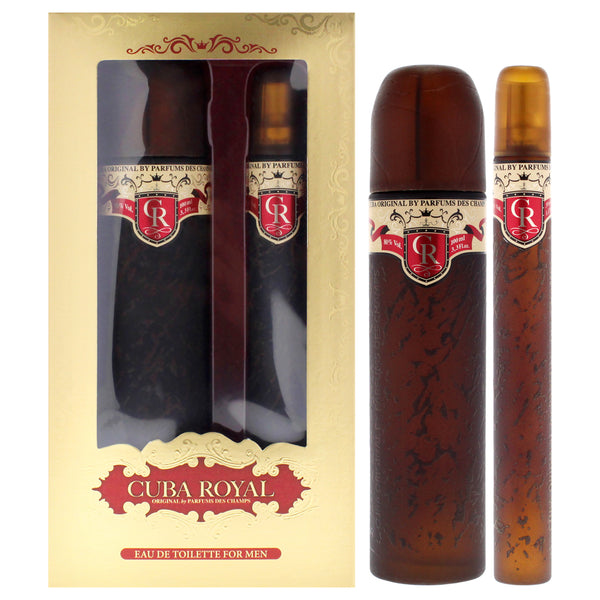 Cuba Cuba Royal by Cuba for Men - 2 Pc Gift Set 3.3oz EDT Spray, 1.17oz EDT Spray