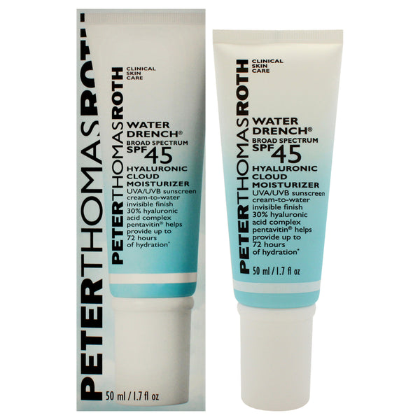 Peter Thomas Roth Water Drench Hyaluronic Cloud Moisturizer SPF 45 by Peter Thomas Roth for Unisex - 1.7 oz Moisturizer