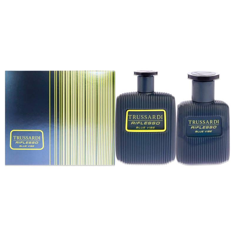 Trussardi Riflesso Blue Vibe by Trussardi for Men - 2 Pc Gift Set 3.4 oz EDT Spray, 1oz EDT Spray