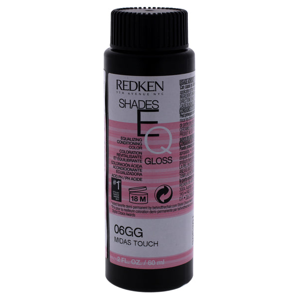 Redken Shades EQ Color Gloss - 06GG Midas Touch by Redken for Unisex - 2 oz Hair Color