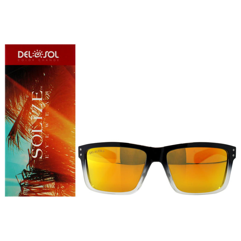 DelSol Solize Sea Sand Sun - Black and Clear to Yellow by DelSol for Unisex - 1 Pc Sunglasses
