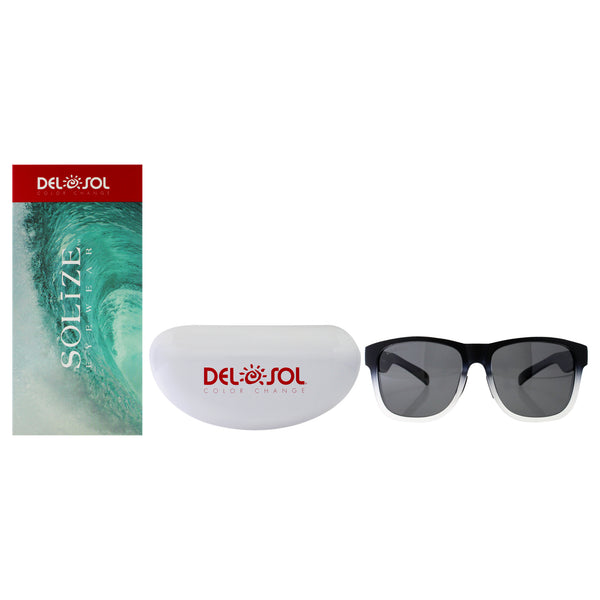 DelSol Solize Nowhere to Run - Black and Clear to Ebony by DelSol for Unisex - 1 Pc Sunglasses