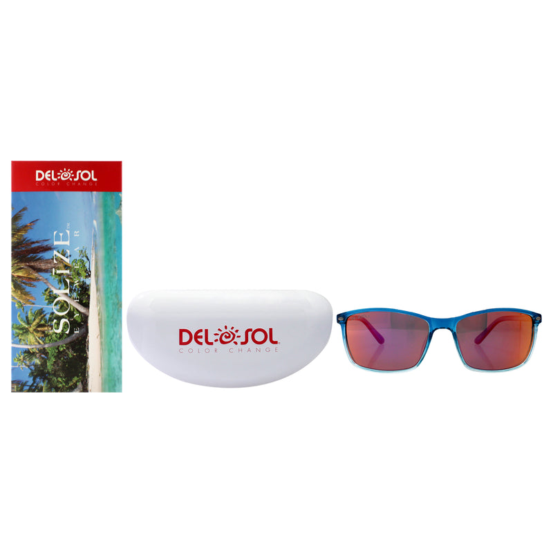 DelSol Solize Good Vibes Only - Clear-Blue by DelSol for Unisex - 1 Pc Sunglasses