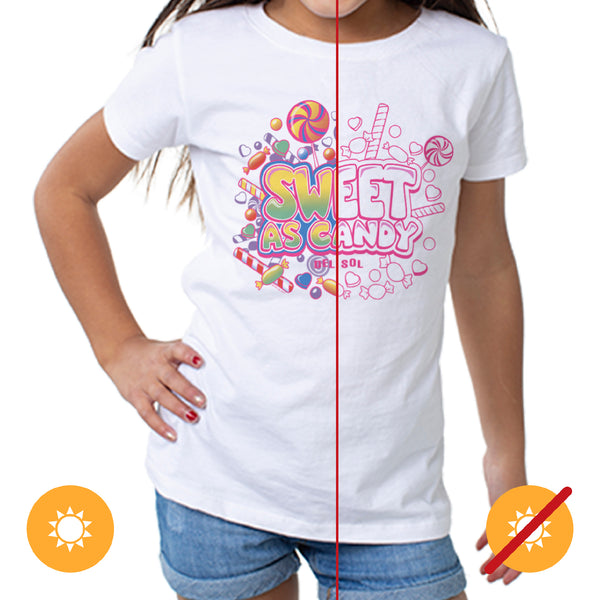 DelSol Girls Crew Tee - Sweet As Candy - White by DelSol for Kids - 1 Pc T-Shirt (3T)