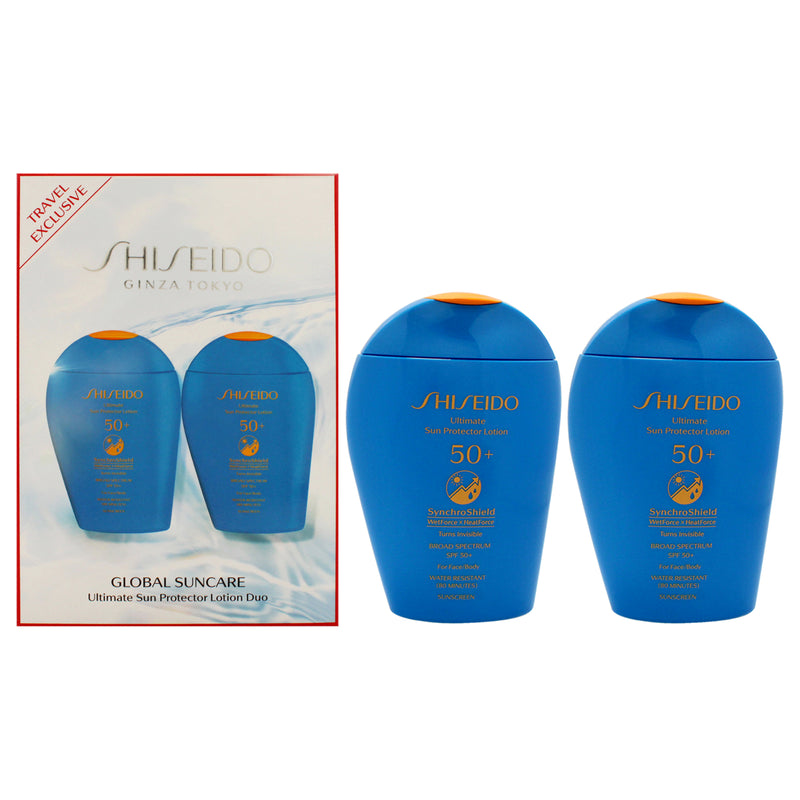 Shiseido Ultimate Sun Protector Lotion SPF 50 Plus Duo by Shiseido for Women - 2 x 5 oz Lotion