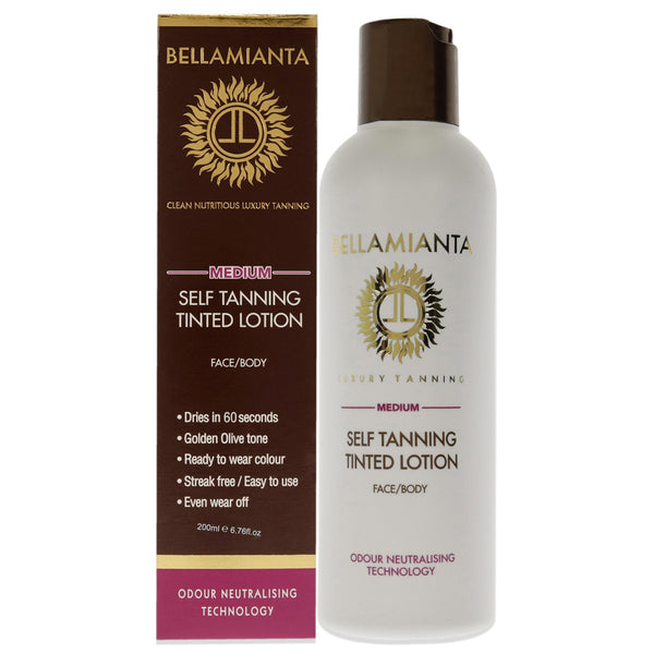 Bellamianta Self-Tanning Tinted Lotion - Medium by Bellamianta for Women - 6.76 oz Bronzer