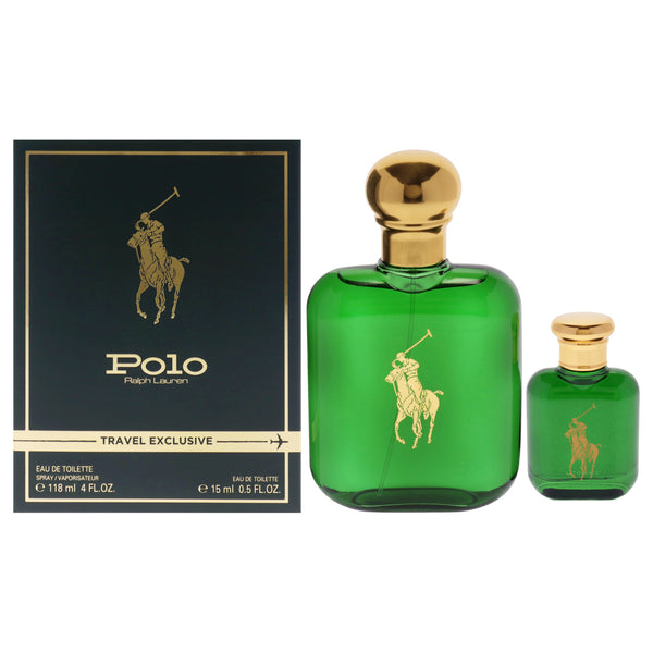 Ralph Lauren Polo Green by Ralph Lauren for Men - 2 Pc Gift Set 4oz EDT Spray, 0.5oz EDT spray