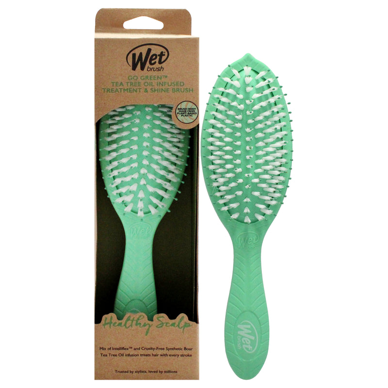 Wet Brush Go Green Oil Infused Shine Brush - Tea Tree by Wet Brush for Unisex - 1 Pc Hair Brush