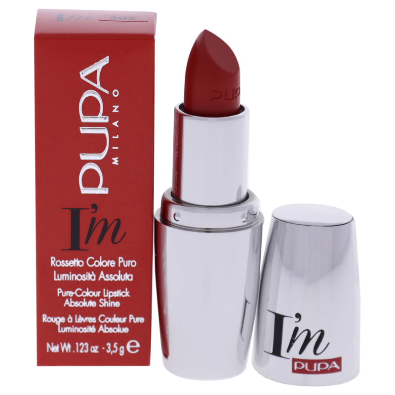 Pupa Milano I Am Pure-Colour Lipstick - 302 Sizzling Orange by Pupa Milano for Women - 0.123 oz Lipstick