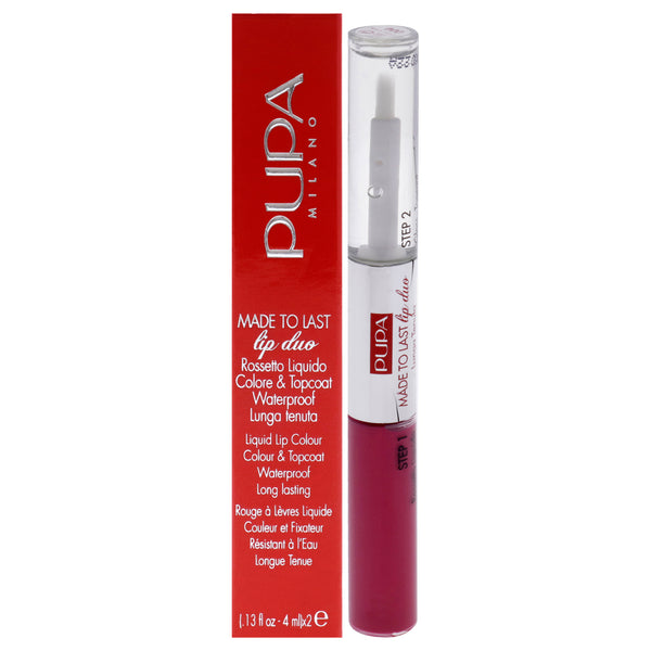 Pupa Milano Made To Last Lip Duo - 004 Geranium Fuchsia by Pupa Milano for Women - 0.13 oz Lipstick