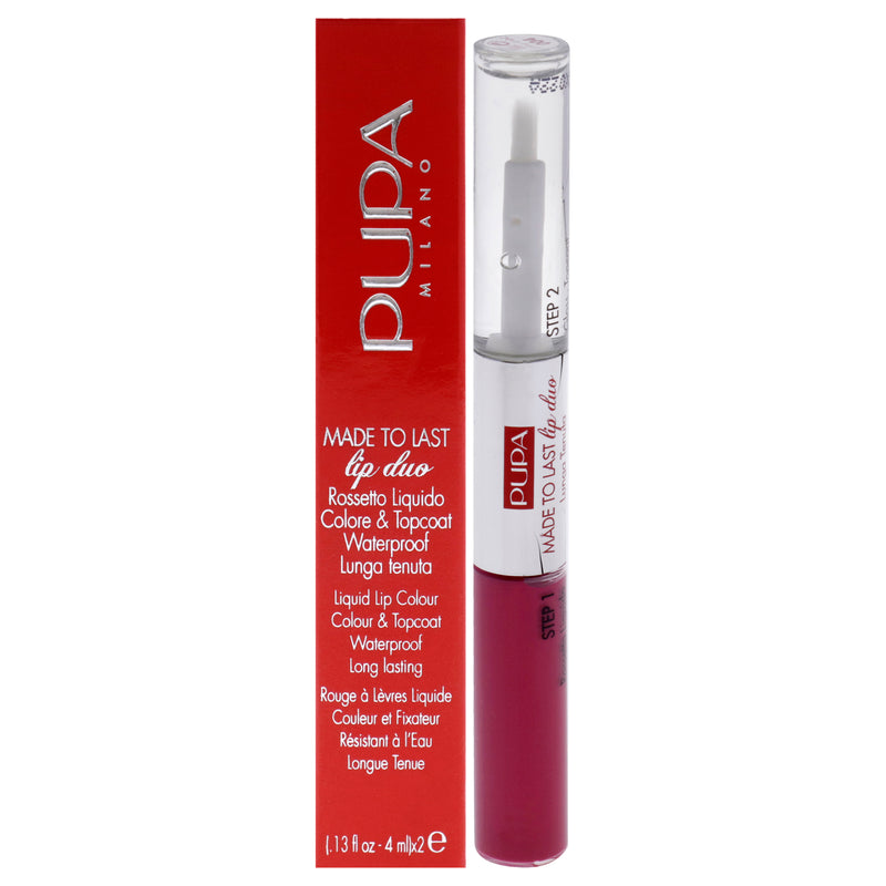 Pupa Milano Made To Last Lip Duo - 004 Geranium Fuchsia by Pupa Milano for Women - 0.13 oz Lipstick