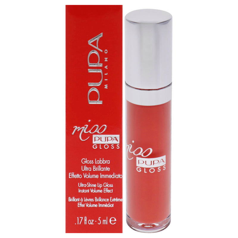 Pupa Milano Miss Pupa Gloss Ultra-Shine Lip Gloss - 202 Frosted Apricot by Pupa Milano for Women - 0.17 oz Lip Gloss