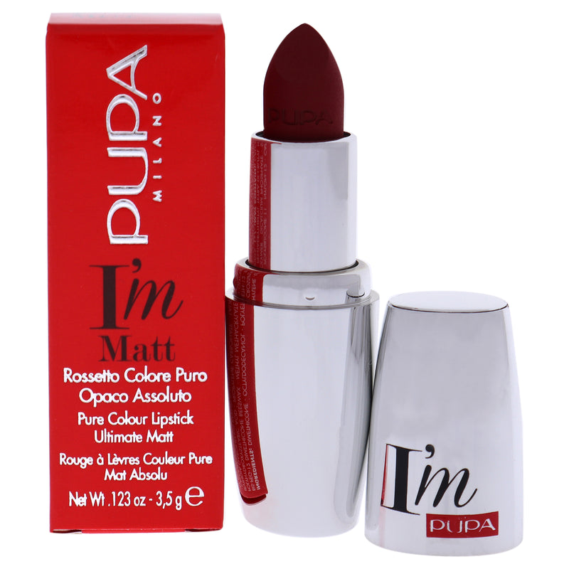 Pupa Milano I Am Matte Pure Colour Lipstick - 073 Irresistible Burgundy by Pupa Milano for Women - 0.123 oz Lipstick
