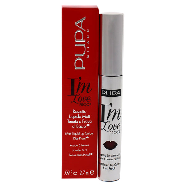 Pupa Milano I Am Love Proof Matt Liquid Lip Color - 012 Burgundy Red by Pupa Milano for Women - 0.09 oz Lipstick