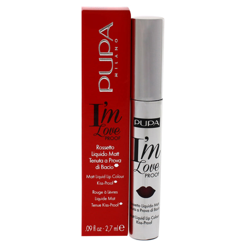 Pupa Milano I Am Love Proof Matt Liquid Lip Color - 012 Burgundy Red by Pupa Milano for Women - 0.09 oz Lipstick