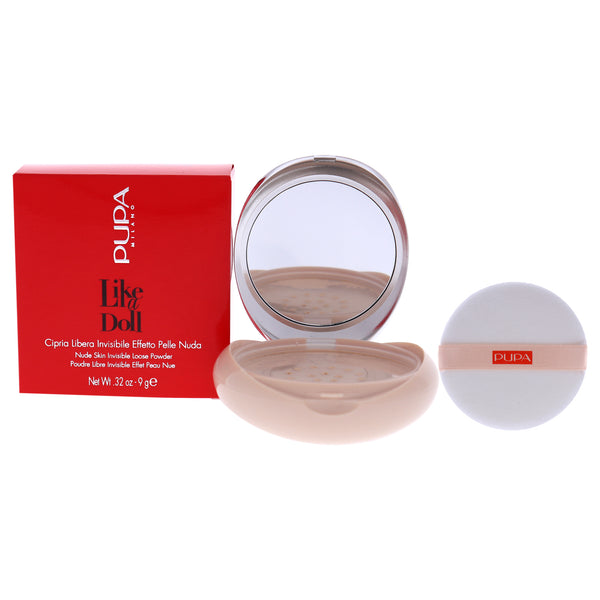 Pupa Milano Like a Doll Invisible Loose Powder - 001 Light Beige by Pupa Milano for Women - 0.32 oz Powder