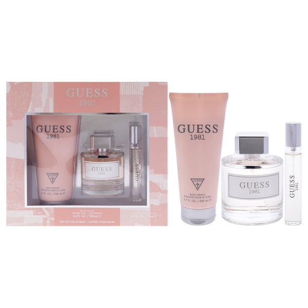 Guess Guess 1981 by Guess for Women - 3 Pc Gift Set 3.4oz EDT Spray, 0.5oz EDT Spray, 6.7oz Body Lotion