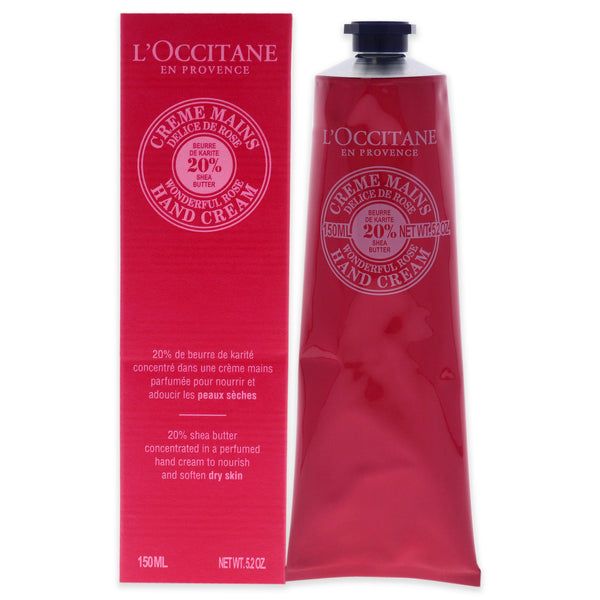 L'Occitane Shea Butter Wonderful Rose Hand Cream by LOccitane for Unisex - 5.2 oz Cream