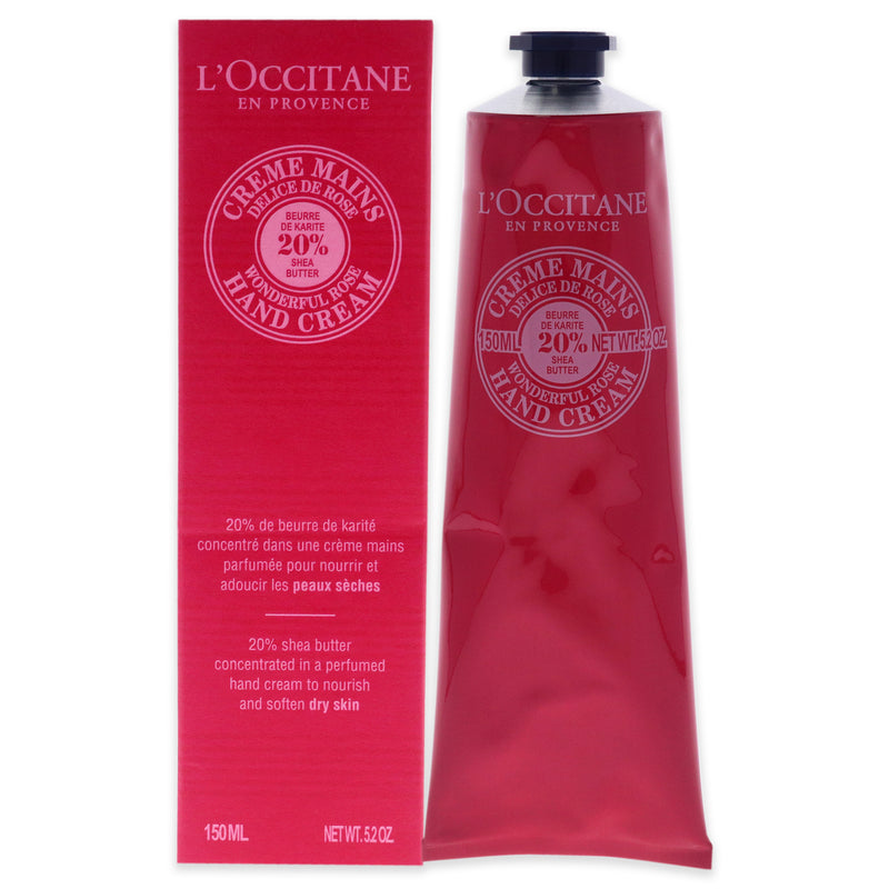 L'Occitane Shea Butter Wonderful Rose Hand Cream by LOccitane for Unisex - 5.2 oz Cream