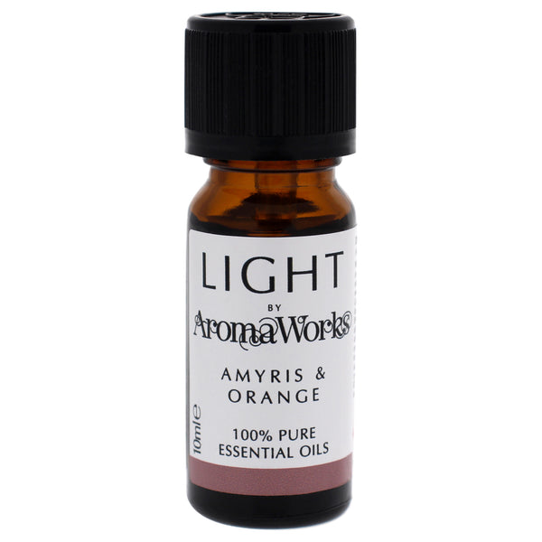 Aromaworks Light Essential Oil - Amyris and Orange by Aromaworks for Unisex - 0.33 oz Oil